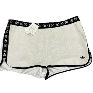 Adidas Originals x Topshop Women’s Mesh Running Shorts White Black XL UK22 NWT
